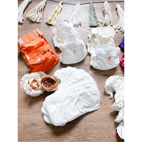32pc Bulk lot small Gdiaper cloth diaper + inserts bundle - Picture 3 of 5